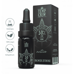 Product_Hemp Crew - CBD Öl 30% - 10ml, wählen Sie Ihren Geschmack : Active-Zitrone-Ingwer, CBD Oil: CBD percentage 30, Full spectrum: Yes_Cannadusa_Marketplace_Buy